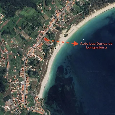 Apto 2 Dorm En Primera Linea De Playa Langosteira Con Garaje Y Wifi شقة فينيستيري