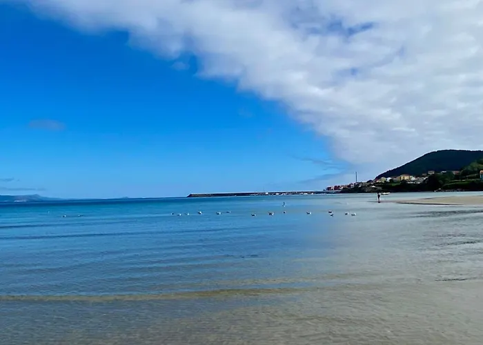 Apto 2 Dorm En Primera Linea De Playa Langosteira Con Garaje Y Wifi 公寓 菲尼斯特雷