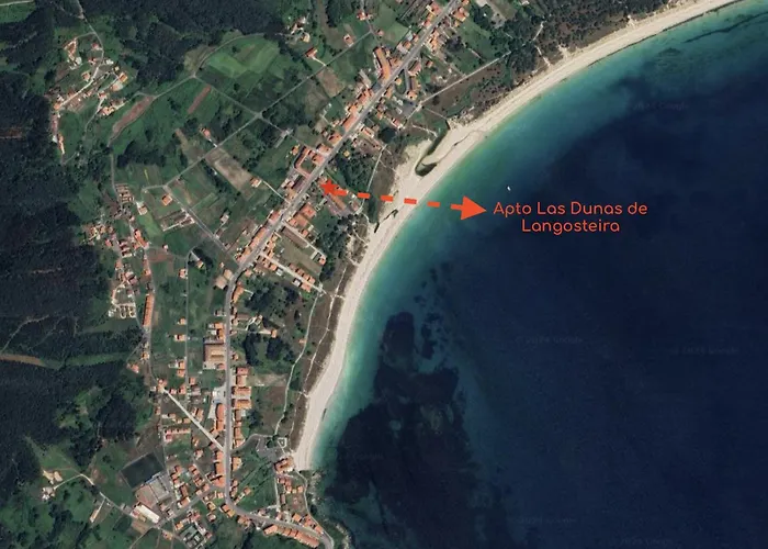 Apto 2 Dorm En Primera Linea De Playa Langosteira Con Garaje Y Wifi 公寓 菲尼斯特雷
